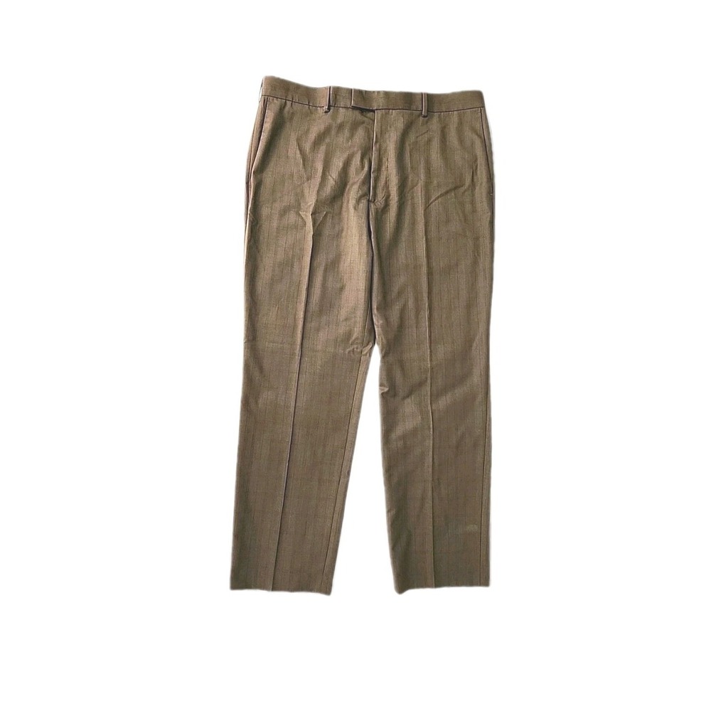 New AXIST Men's 38x32 Dress Pants Olive Straight Leg Flat Front No Iron Easy NWT